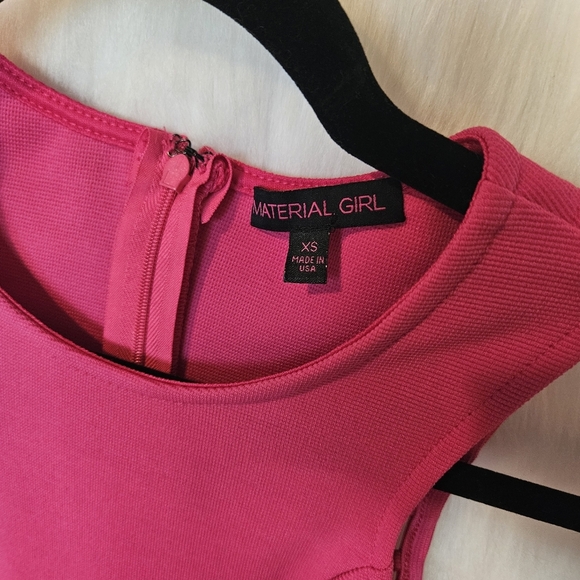 Material Girl Raspberry Romance Sleeveless Cut Out Dress - Picture 3 of 6